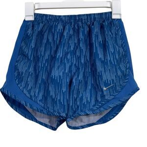 Nike Dri-Fit Blue Pattered Lined Athletic Shorts